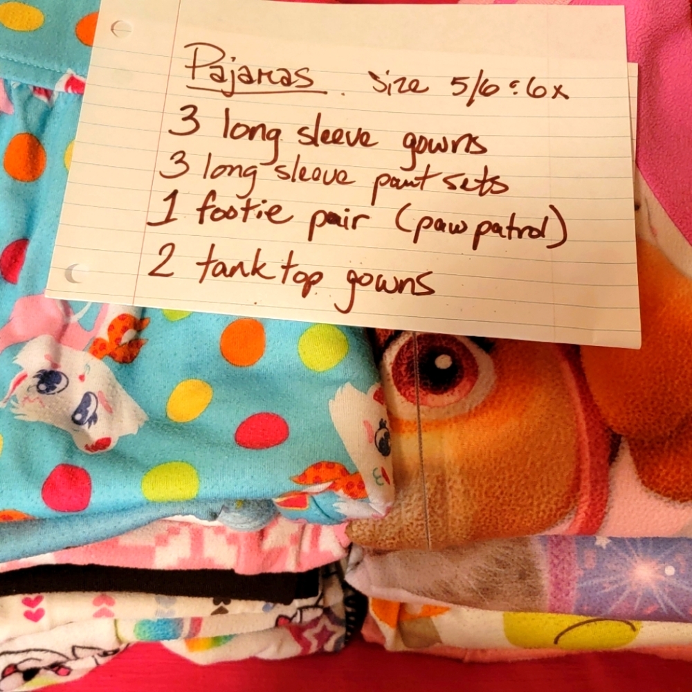 Girls 5/6 & 6x Pajamas